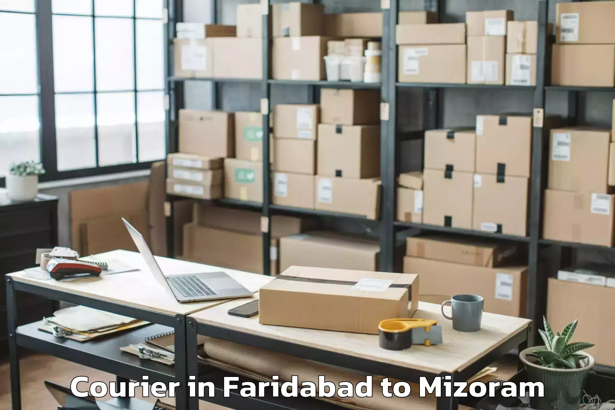 Easy Faridabad to Khawbung Courier Booking